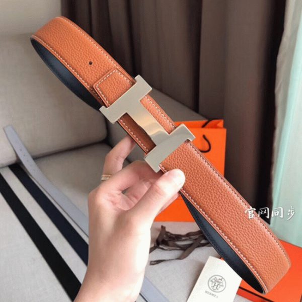 Contrefaçon 1:1 Ceinture Constance Hermès Boucle & Marron – Image 5