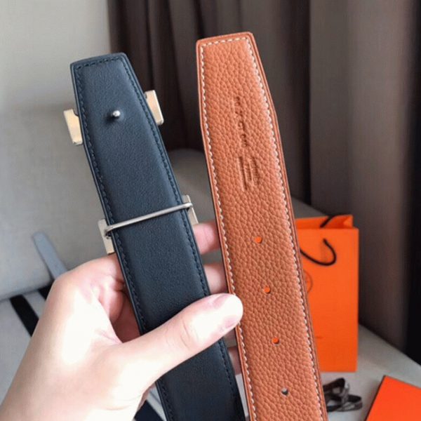 Contrefaçon 1:1 Ceinture Constance Hermès Boucle & Marron – Image 4