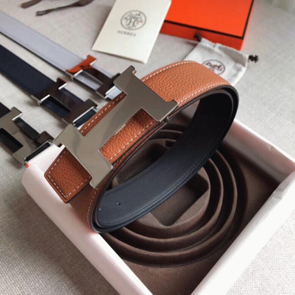 Contrefaçon 1:1 Ceinture Constance Hermès Boucle & Marron – Image 3