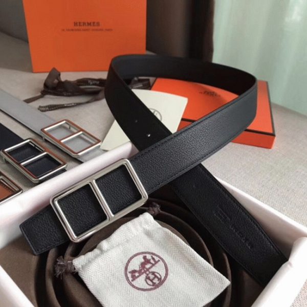 Réplique de Haute Qualité Ceinture Officier Hermès Boucle & Noir – Image 6