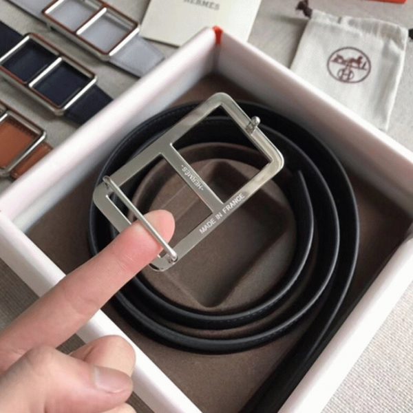 Réplique de Haute Qualité Ceinture Officier Hermès Boucle & Noir – Image 5