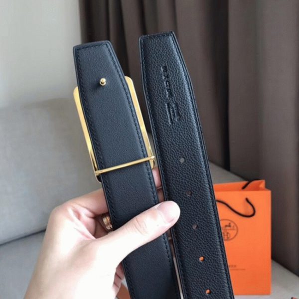 Réplique de Haute Qualité Ceinture Officier Hermès Boucle & Noir – Image 4