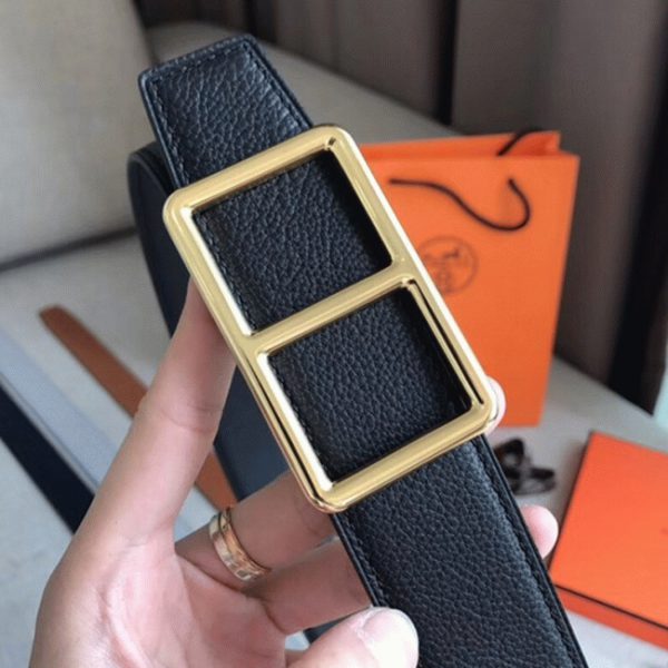 Réplique de Haute Qualité Ceinture Officier Hermès Boucle & Noir – Image 2
