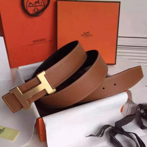 Top Faux Ceinture Kits Hermès Boucle Constance Epsom Marron