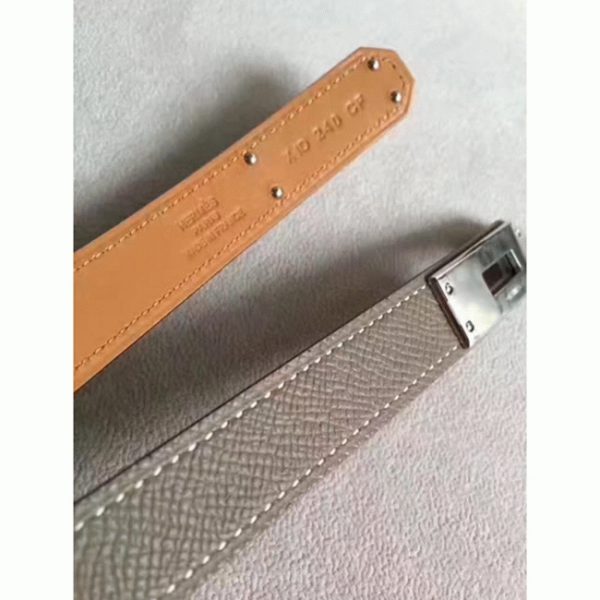 Fausse Ceinture Designer Kelly Hermès Epsom étoupe – Image 5
