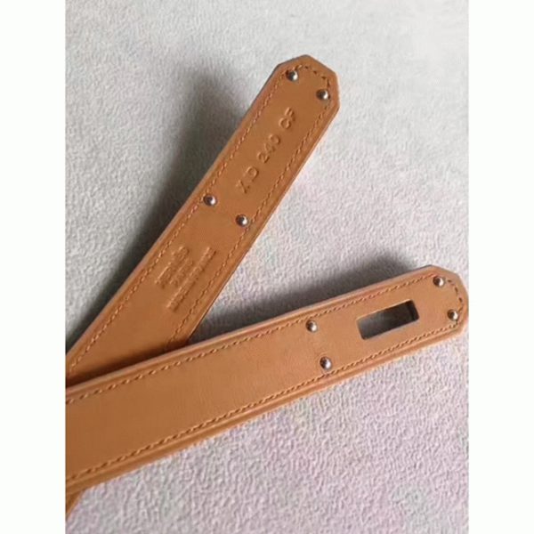 Fausse Ceinture Designer Kelly Hermès Epsom étoupe – Image 4