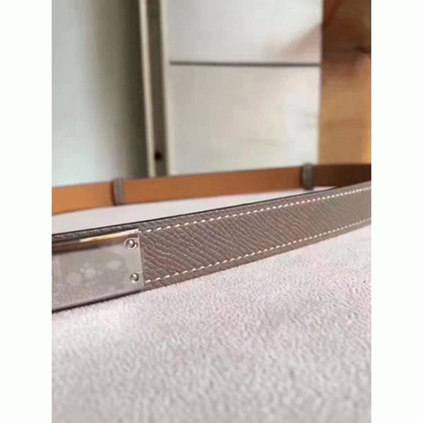 Fausse Ceinture Designer Kelly Hermès Epsom étoupe – Image 3