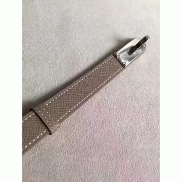 Fausse Ceinture Designer Kelly Hermès Epsom étoupe – Image 2