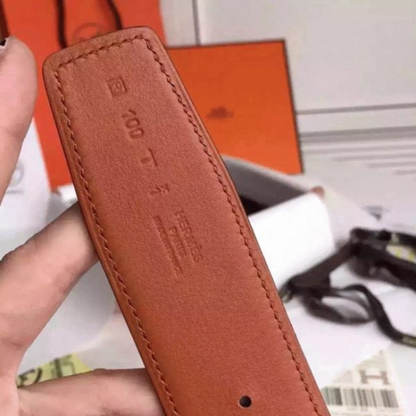 Fausse Boucle de Ceinture Hermès & Cuir Epsom Taupe – Image 2