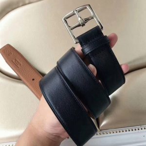 Fausse Ceinture étrivière Hermès Cuir Epsom Noir