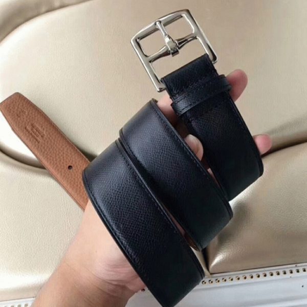 Fausse Ceinture étrivière Hermès Cuir Epsom Noir
