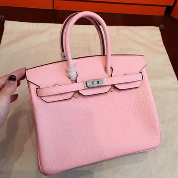 Réplique de luxe de créateur Hermes Birkin 25cm sac rose