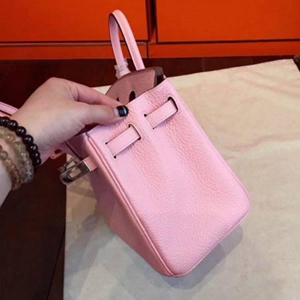 Réplique de luxe de créateur Hermes Birkin 25cm sac rose – Image 5