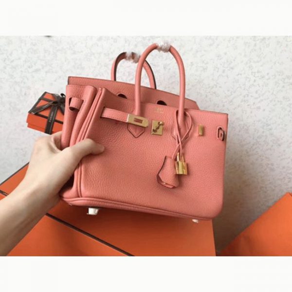 Imitation AAA Hermes Birkin 25cm sac fait main crevette – Image 2