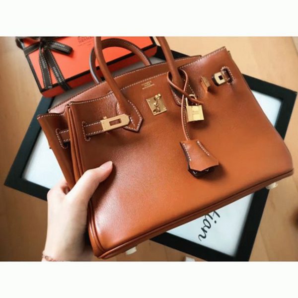 Réplique de luxe AAA Hermes Birkin 25cm sac doré – Image 3