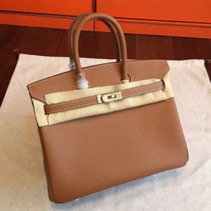 Réplique AAAAA Hermes Birkin 25cm sac à main marron
