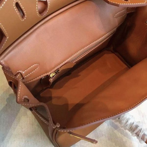 Réplique AAAAA Hermes Birkin 25cm sac à main marron – Image 4