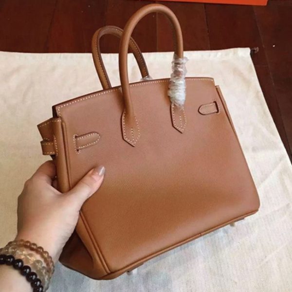 Réplique AAAAA Hermes Birkin 25cm sac à main marron – Image 6