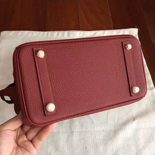 Faux bon sac Hermes Birkin 25cm bordeaux – Image 5