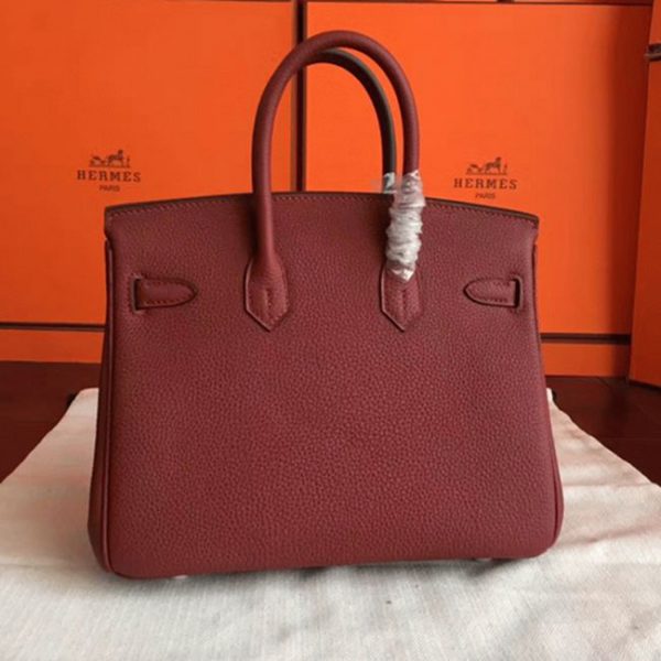 Faux bon sac Hermes Birkin 25cm bordeaux – Image 3