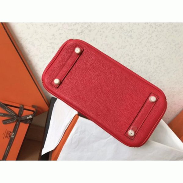 Réplique AAA Hermes Birkin 25cm sac à main rouge – Image 8