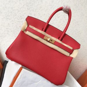 Réplique AAA Hermes Birkin 25cm sac à main rouge