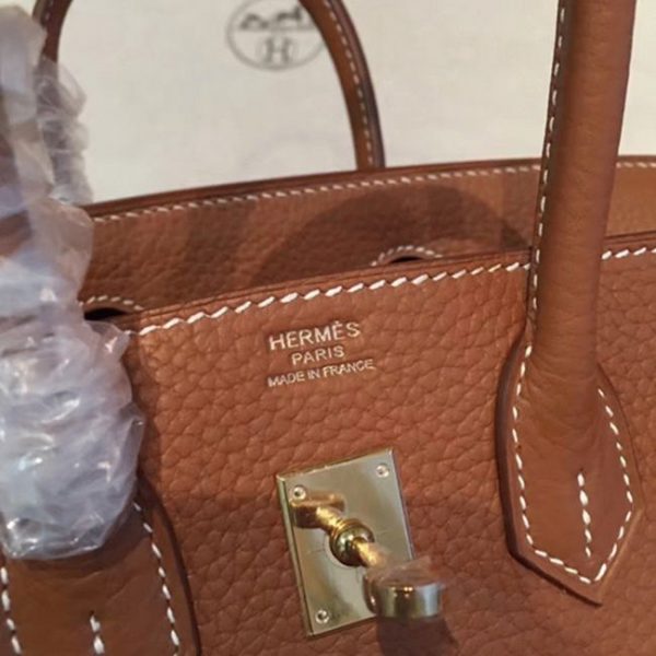AAAAA 1:1 Faux Hermes Birkin 25cm sac à main marron – Image 8