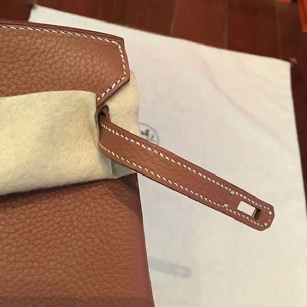 AAAAA 1:1 Faux Hermes Birkin 25cm sac à main marron – Image 4