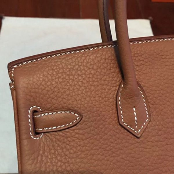 AAAAA 1:1 Faux Hermes Birkin 25cm sac à main marron – Image 5