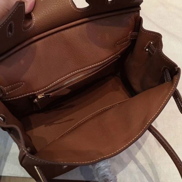 AAAAA 1:1 Faux Hermes Birkin 25cm sac à main marron – Image 3
