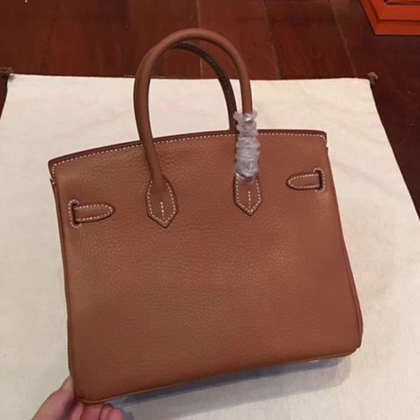 AAAAA 1:1 Faux Hermes Birkin 25cm sac à main marron – Image 2