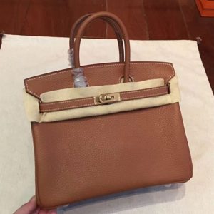 AAAAA 1:1 Faux Hermes Birkin 25cm sac à main marron