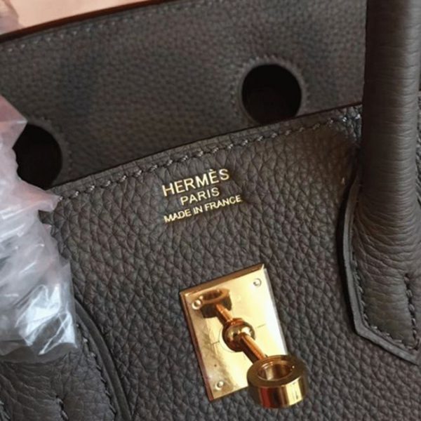 Réplique de haute qualité Hermes Birkin 25cm sac à main vert gris – Image 8