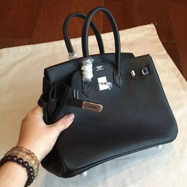 Sac Birkin noir imitation AAAAA Hermès 25 cm – Image 2