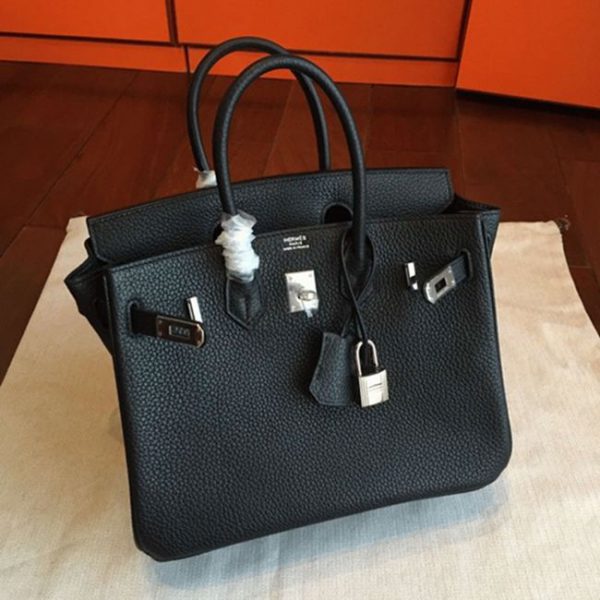 Sac Birkin noir imitation AAAAA Hermès 25 cm – Image 4