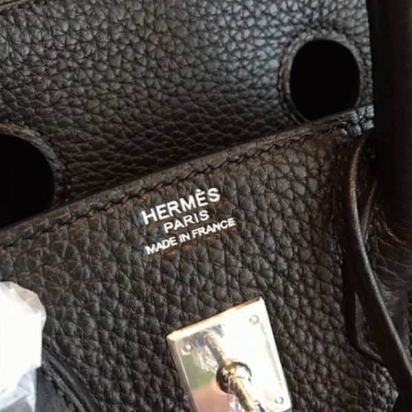 Sac Birkin noir imitation AAAAA Hermès 25 cm – Image 6