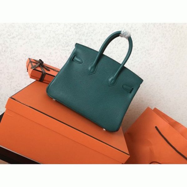 Réplique de sac à main Hermès Birkin 25 cm de haute qualité et bon marché, Malachite – Image 7