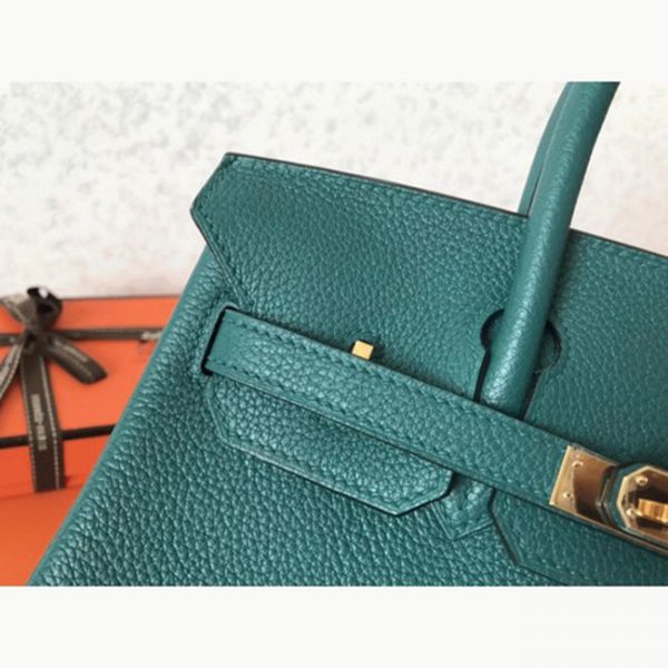 Réplique de sac à main Hermès Birkin 25 cm de haute qualité et bon marché, Malachite – Image 6