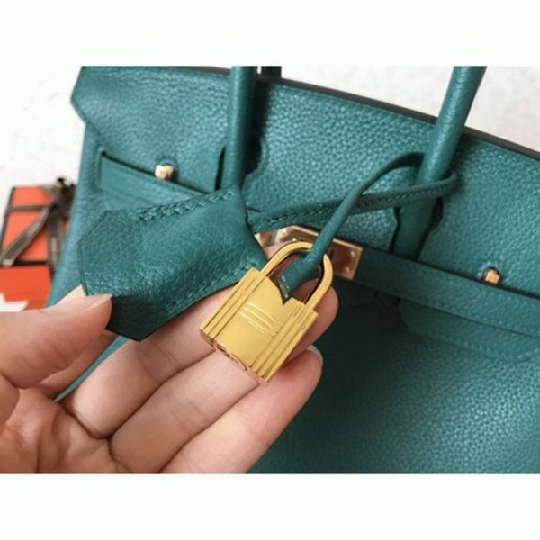Réplique de sac à main Hermès Birkin 25 cm de haute qualité et bon marché, Malachite – Image 5