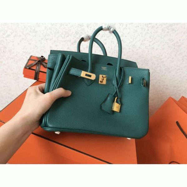 Réplique de sac à main Hermès Birkin 25 cm de haute qualité et bon marché, Malachite – Image 2