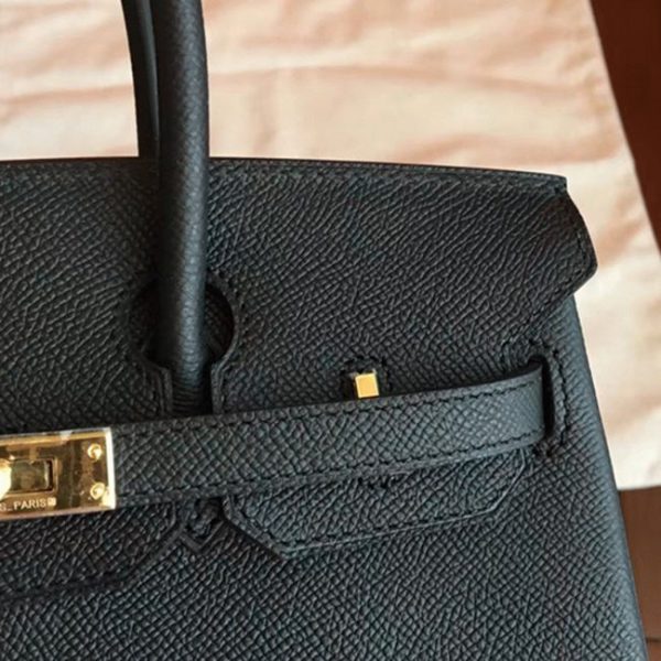 Réplique AAAAA Sac Hermès Birkin Noir 25 cm – Image 7