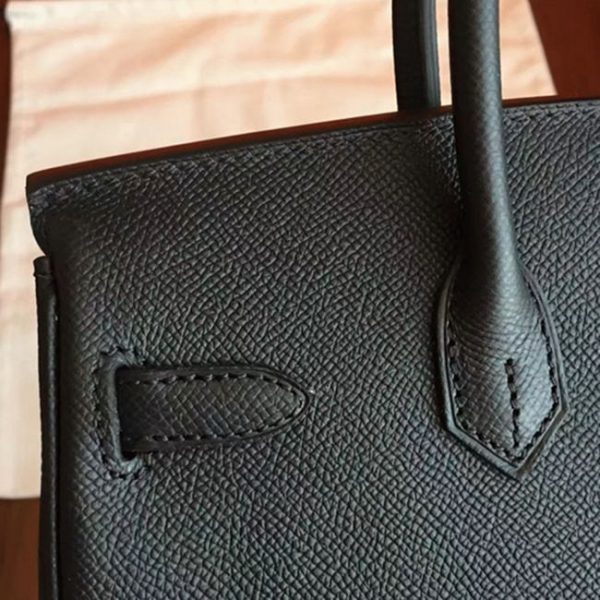 Réplique AAAAA Sac Hermès Birkin Noir 25 cm – Image 8