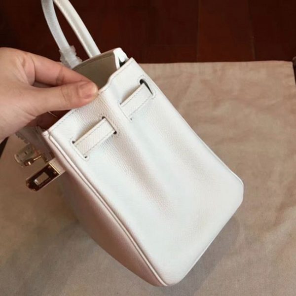 Réplique de qualité supérieure Hermes Birkin 25cm sac blanc – Image 4