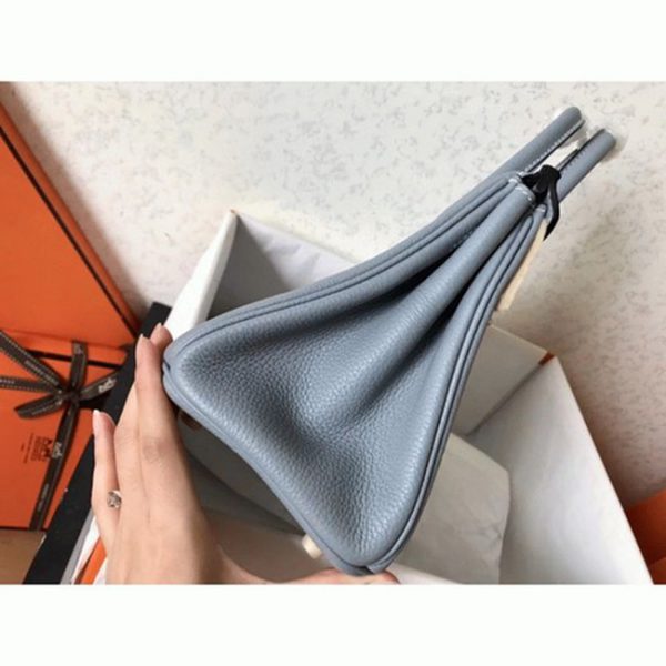 Réplique de luxe Hermès Birkin 25 cm Sac Bleu Lin – Image 3