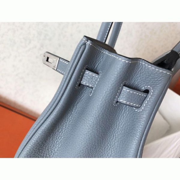 Réplique de luxe Hermès Birkin 25 cm Sac Bleu Lin – Image 4