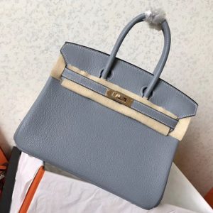 Réplique de luxe Hermès Birkin 25 cm Sac Bleu Lin