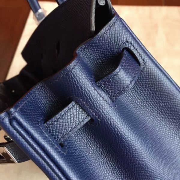 Sac Hermès Birkin 25 cm de qualité AAA, contrefa?on, saphir – Image 4