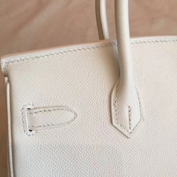 Réplique de qualité supérieure Hermes Birkin 25cm sac blanc – Image 7