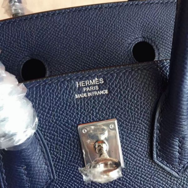 Sac Hermès Birkin 25 cm de qualité AAA, contrefa?on, saphir – Image 8