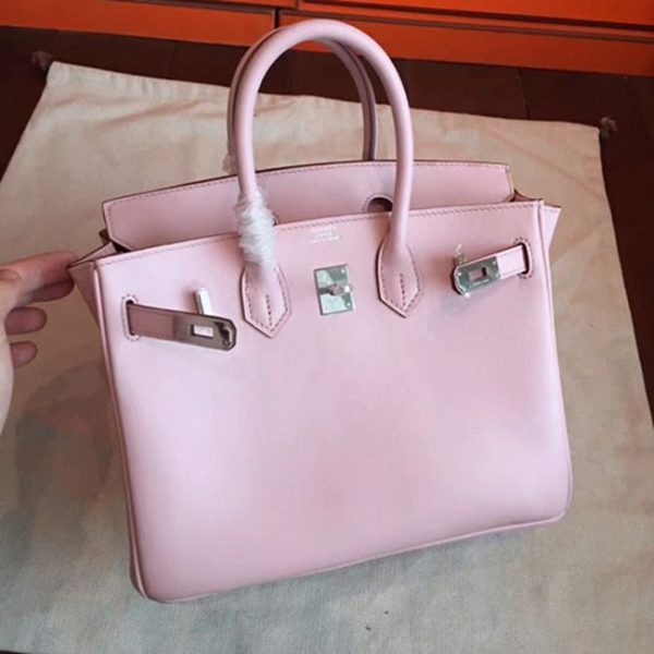 Faux sac Hermès Birkin 25 cm Rose Dragée – Image 2